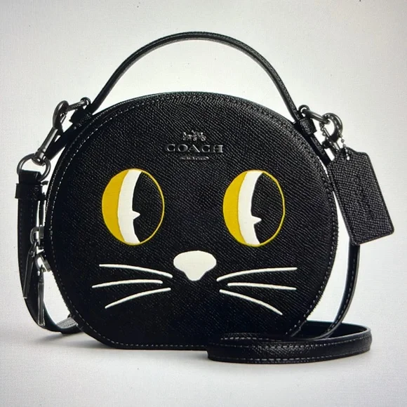 COACH CANTEEN CROSSBODY WITH HALLOWEEN CAT NWT